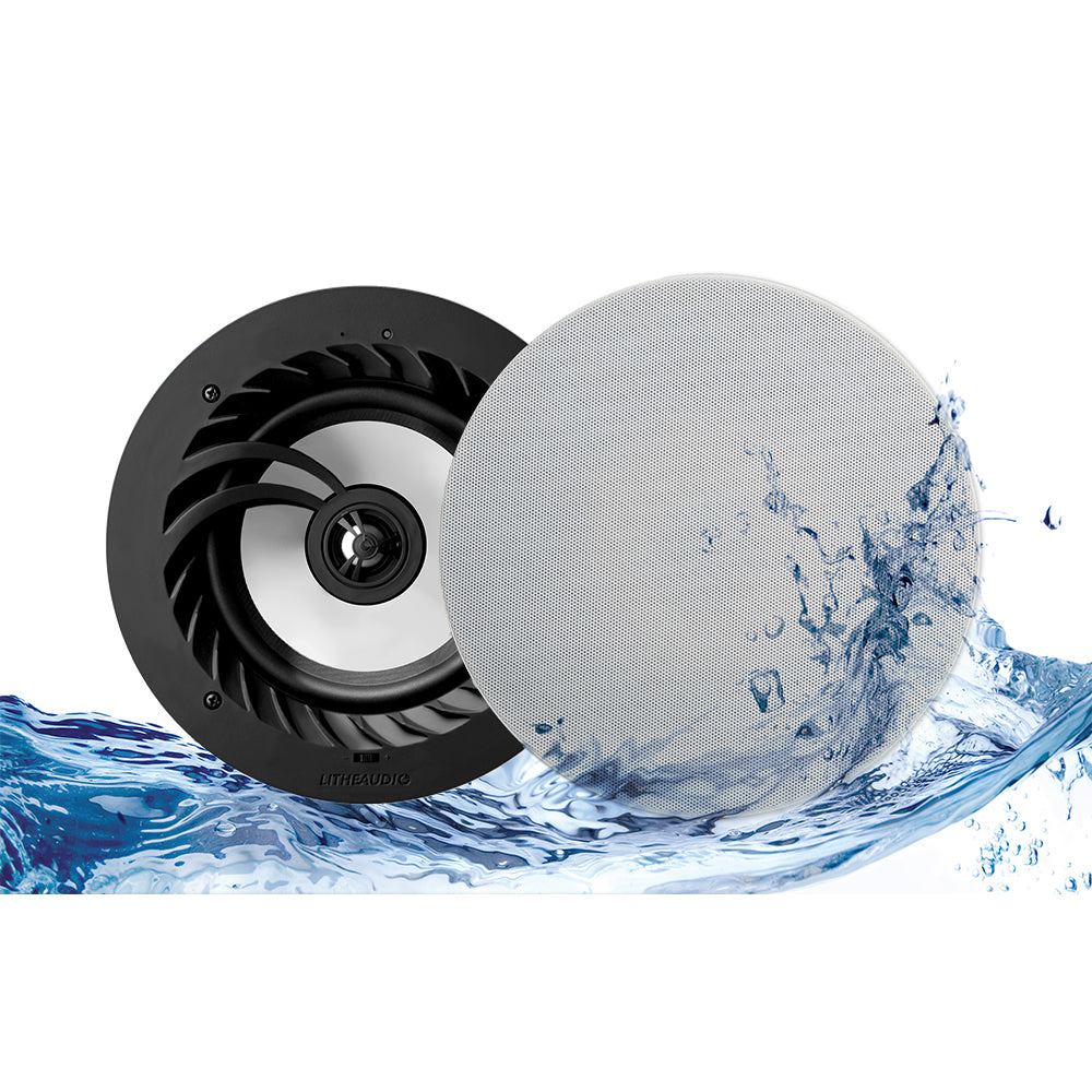 Lithe Audio 6.5" Bluetooth 5 IP44 Bathroom Ceiling Speaker (Single)