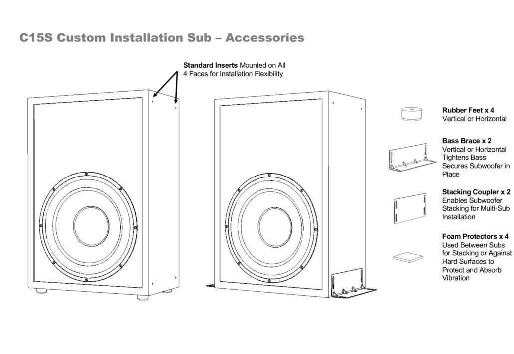 M&K Sound C15S Custom Installation Subwoofer