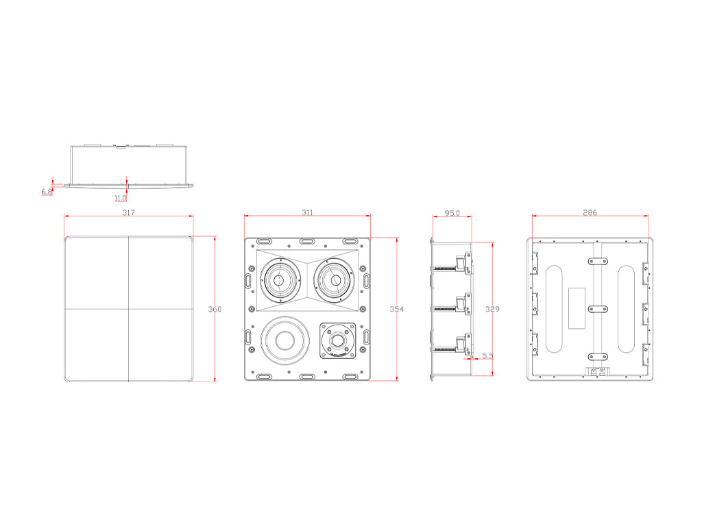 M&K Sound IW150T Tripole In-Wall Speaker