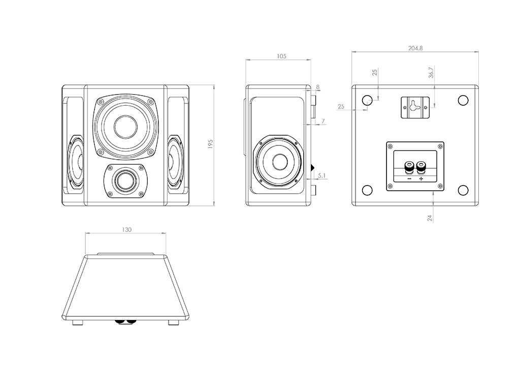 M&K Sound M40T Tripole Surround Speaker