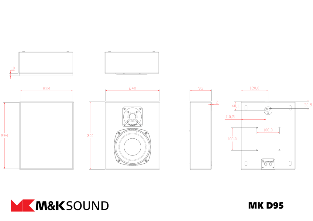 M&K Sound D95 On-Wall Speaker
