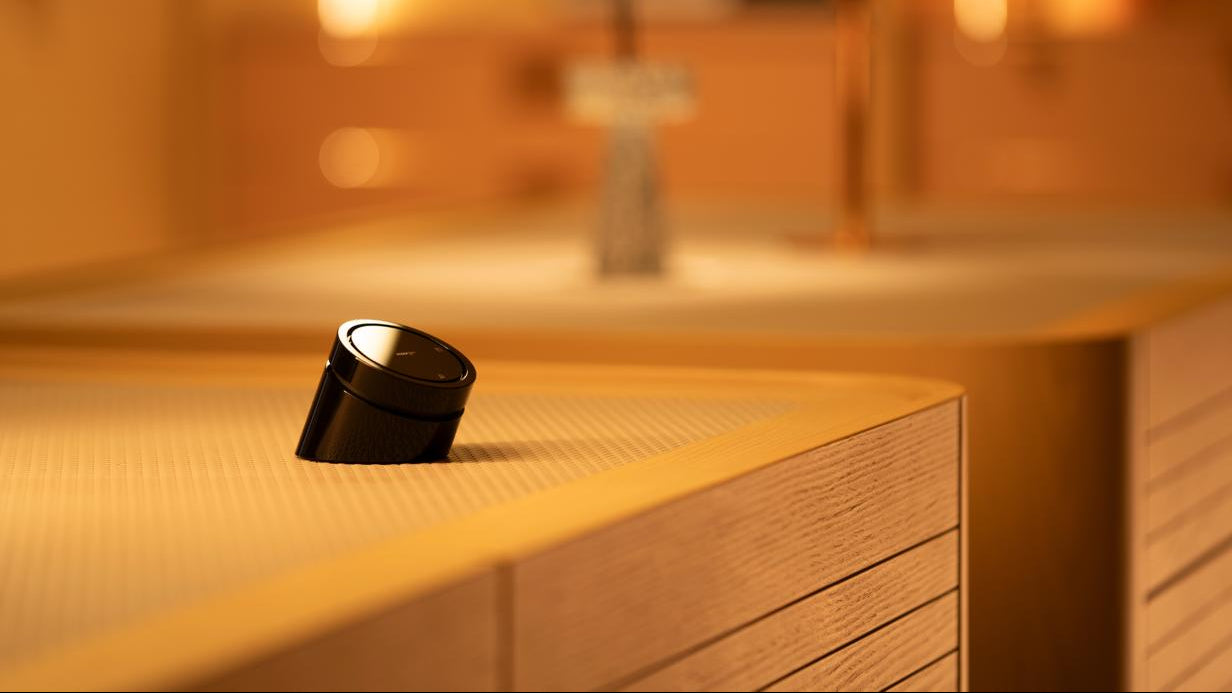 Detaliu de controller elegant pentru climat și umbrire Negru cu rotita Morgen