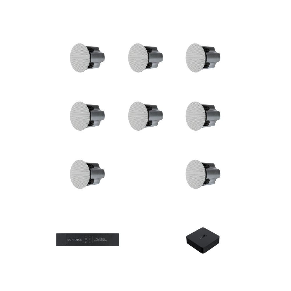 Pachet de sonorizare Sonance cu 8 boxe de tavan, amplificator și streamer