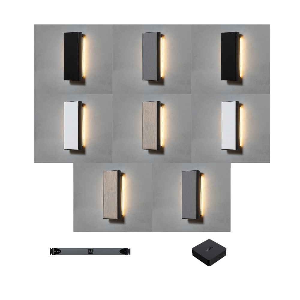 Pachet sonorizare Magna Audio cu 8 boxe Outline 3D cu iluminare LED, amplificator și streamer