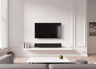 Sistem audio stereo 2.0 pentru living și TV cu soundbar personalizabil – Artcoustic CPH Stereo + Integra DTM-7.4