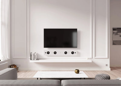 Sistem audio stereo 2.0 pentru living și TV cu soundbar personalizabil – Artcoustic CPH Stereo + Integra DTM-7.4