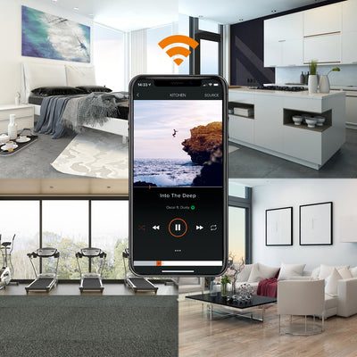 Lithe Audio Set difuzoare WiFi Pro de tavan pentru baie