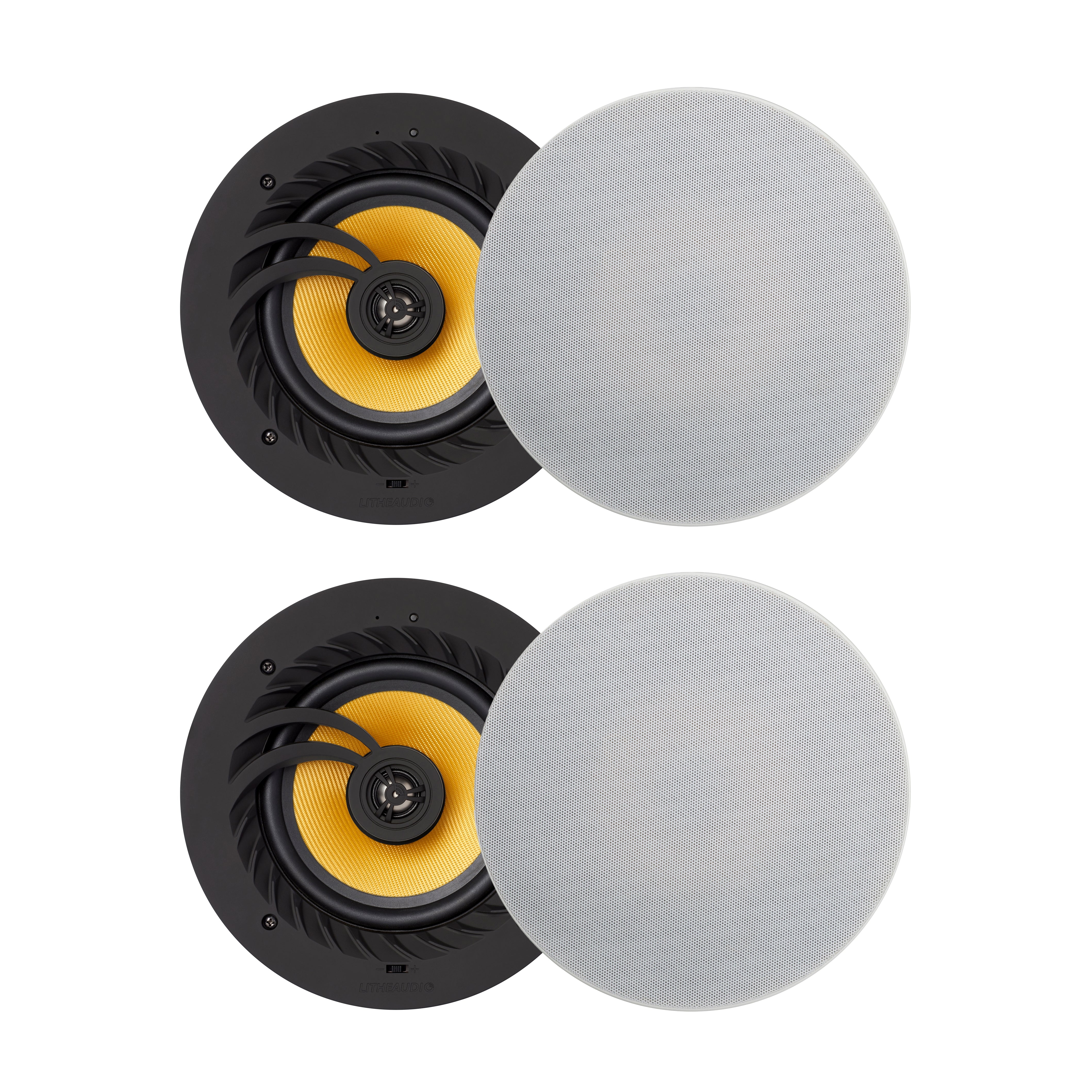 Lithe Audio Bluetooth 5 Wireless 6.5" Ceiling Speaker (2 Master and 2 Passives)
