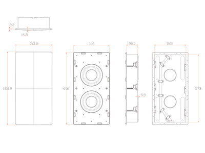 M&K Sound IW28S In-Wall Subwoofer