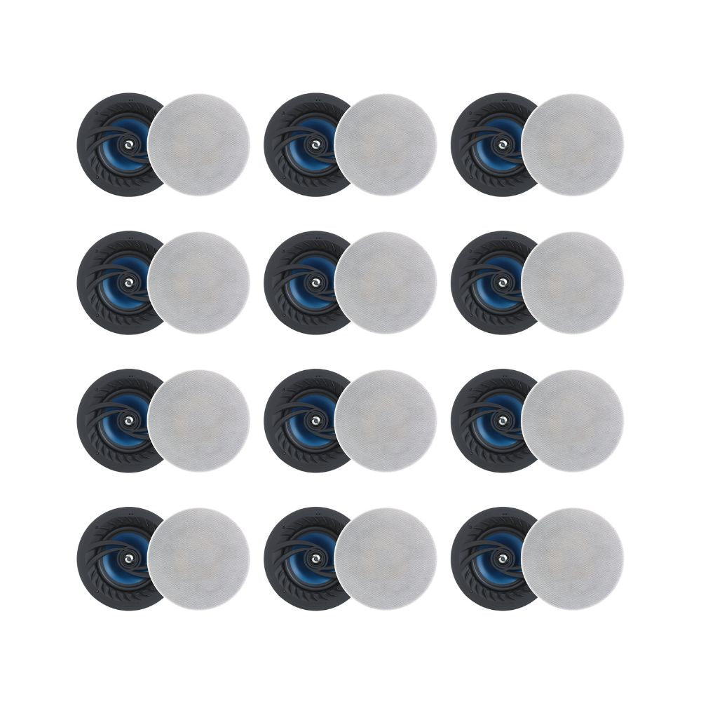 12 difuzoare de tavan Lithe Audio BT8 Auracast Bluetooth, cu grile albe
