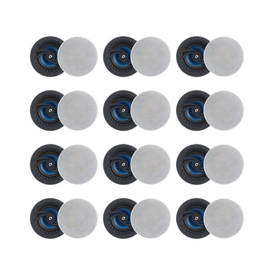 12 difuzoare de tavan Lithe Audio BT8 Auracast Bluetooth, cu grile albe