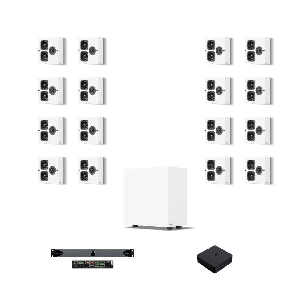 Pachet sonorizare Artcoustic cu 16 boxe SL Evolve 2-1, subwoofer, amplificare și streamer