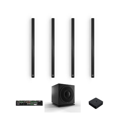 Pachet sonorizare ambientală – până la 100 m² – boxe ultra-subțiri – Bec Akustik
