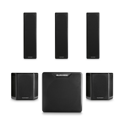 Sistem de sunet surround 5.1 pentru living și TV – M&K Sound 1 + Integra DRX-2.4
