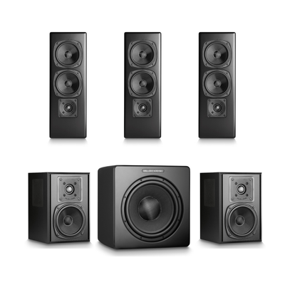 Sistem de sunet surround 5.1 pentru living și TV – M&K Sound 3 + Integra DRX-3.4